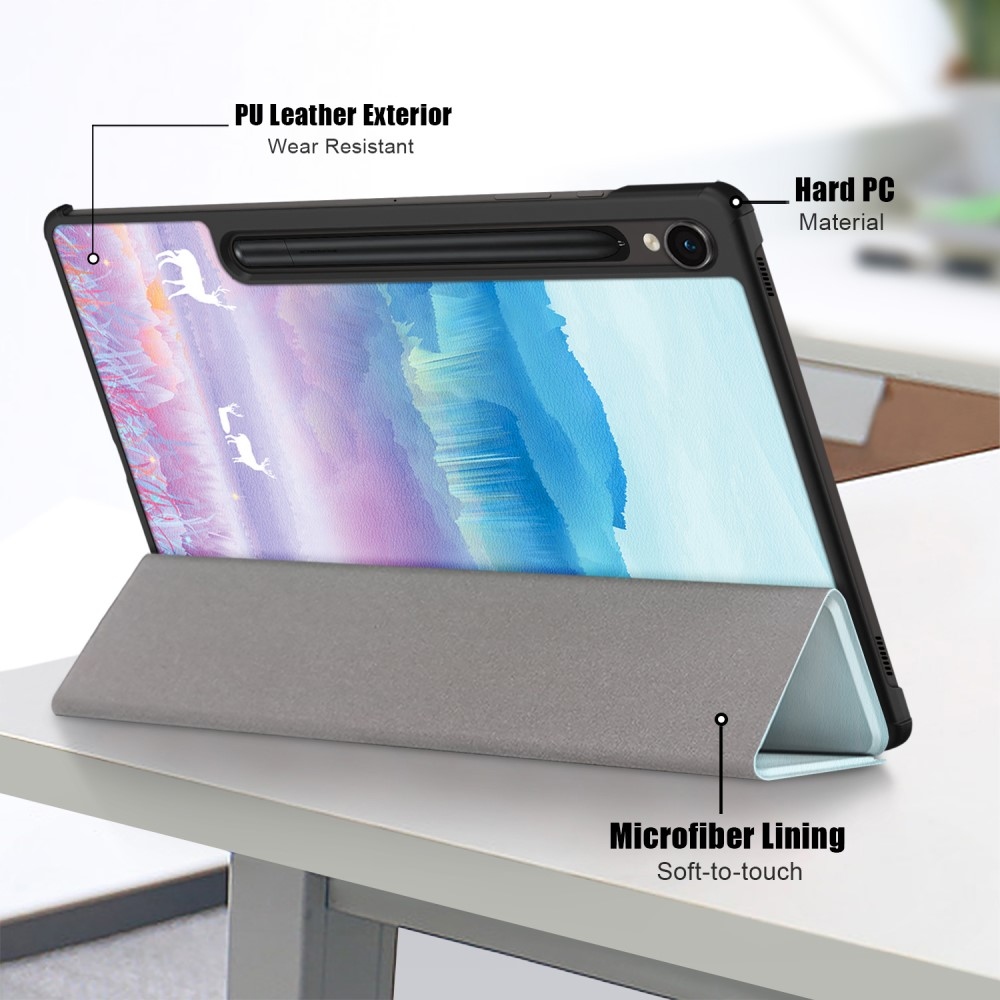 Print chytré zavírací pouzdro na Samsung Galaxy Tab S9 FE/Tab S10 FE - abstraktní vzor