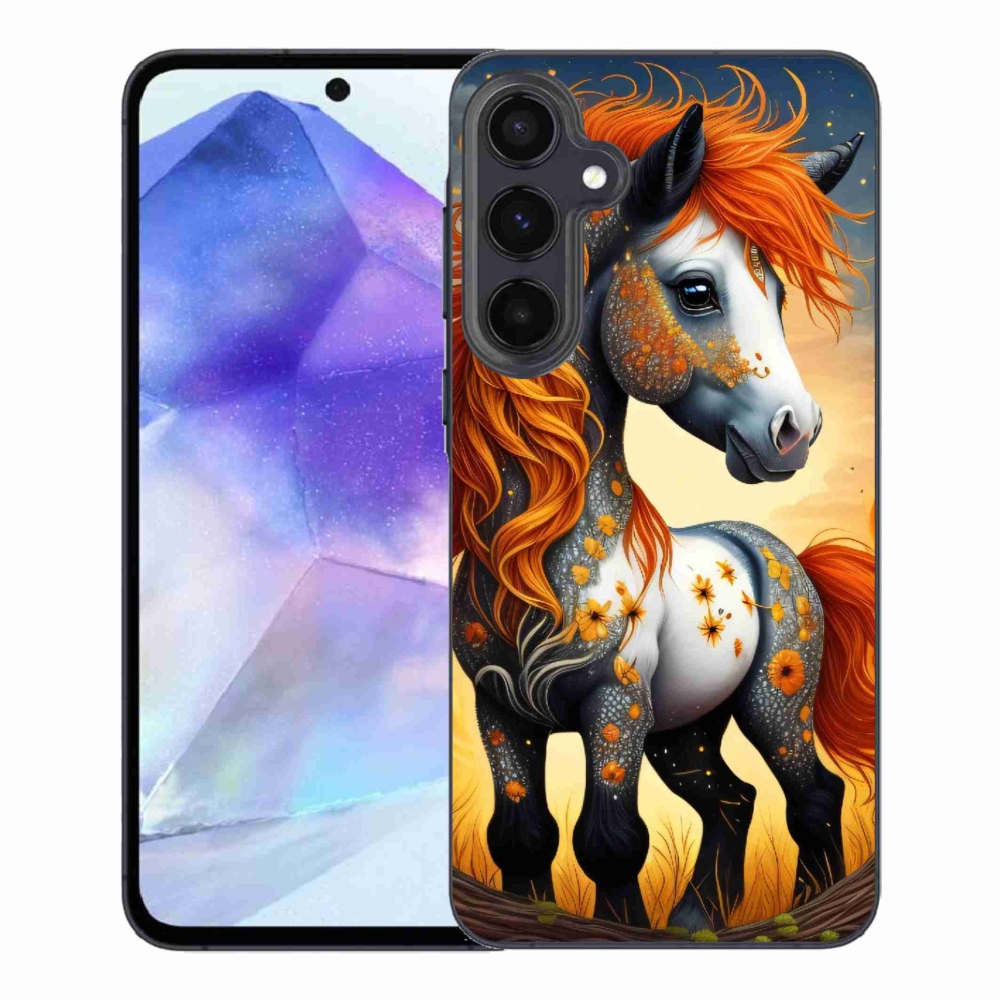 Gelový kryt mmCase na Samsung Galaxy A55 5G - barevný poník