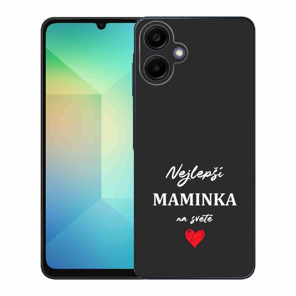 Gelový kryt mmCase na Samsung Galaxy A06 4G - nejlepší maminka 1 černé pozadí