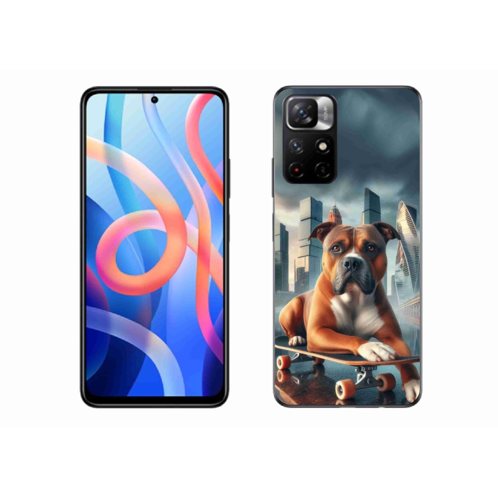Gelový kryt mmCase na Xiaomi Poco M4 Pro 5G - pes na skateboardu
