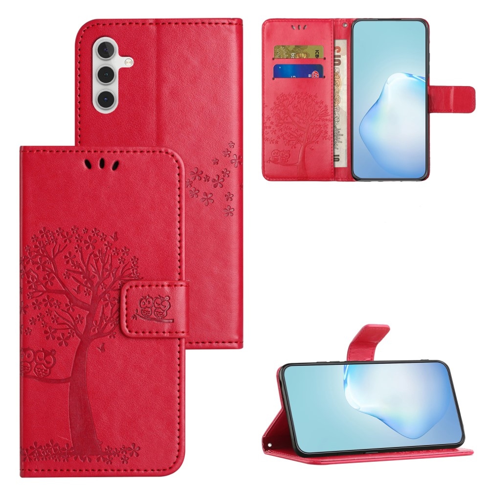 Tree knížkové pouzdro na Samsung Galaxy M15 5G - červené