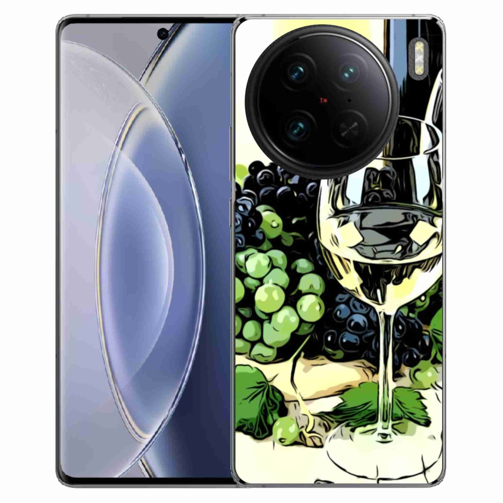 Gelový kryt mmCase na Vivo X90 Pro - sklenka vína