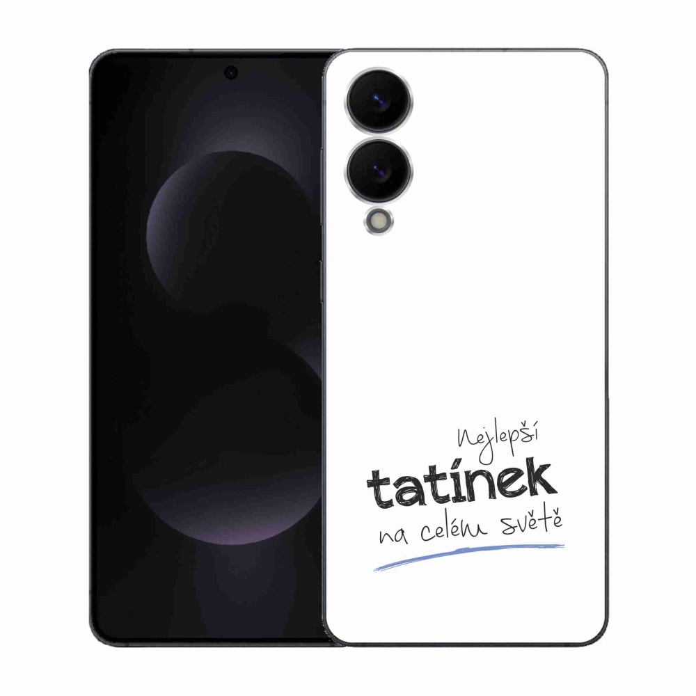 Gelový kryt mmCase na Samsung Galaxy S25 Edge - nejlepší tatínek 4 bílé pozadí