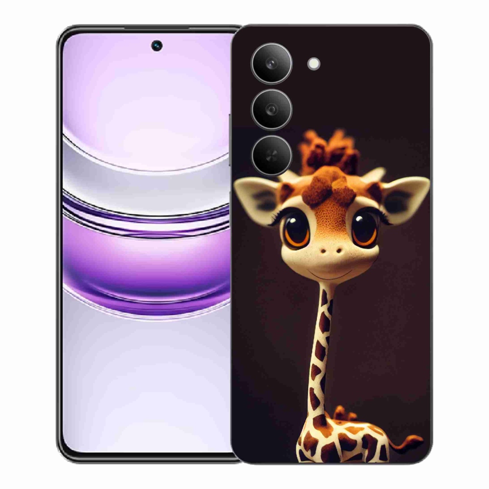 Gelový kryt mmCase na Realme 14x 5G - malá žirafa