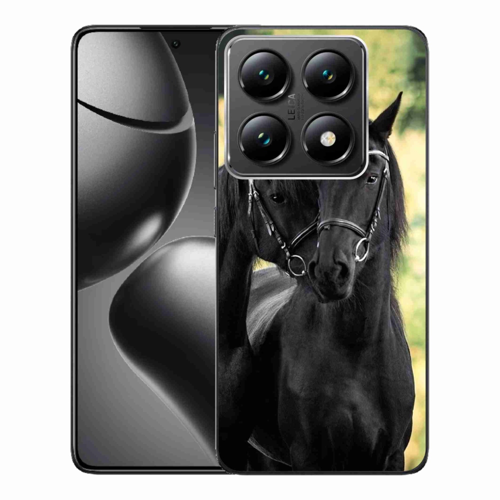 Gelový kryt mmCase na Xiaomi 14T Pro - dva černí koně