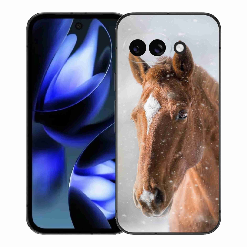 Gelový kryt mmCase na Google Pixel 9a - hnědý kůň 2