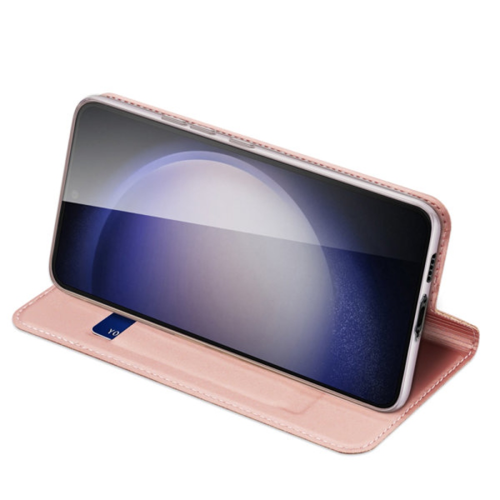 DUX knížkové pouzdro na Samsung Galaxy S23 FE - růžovozlaté