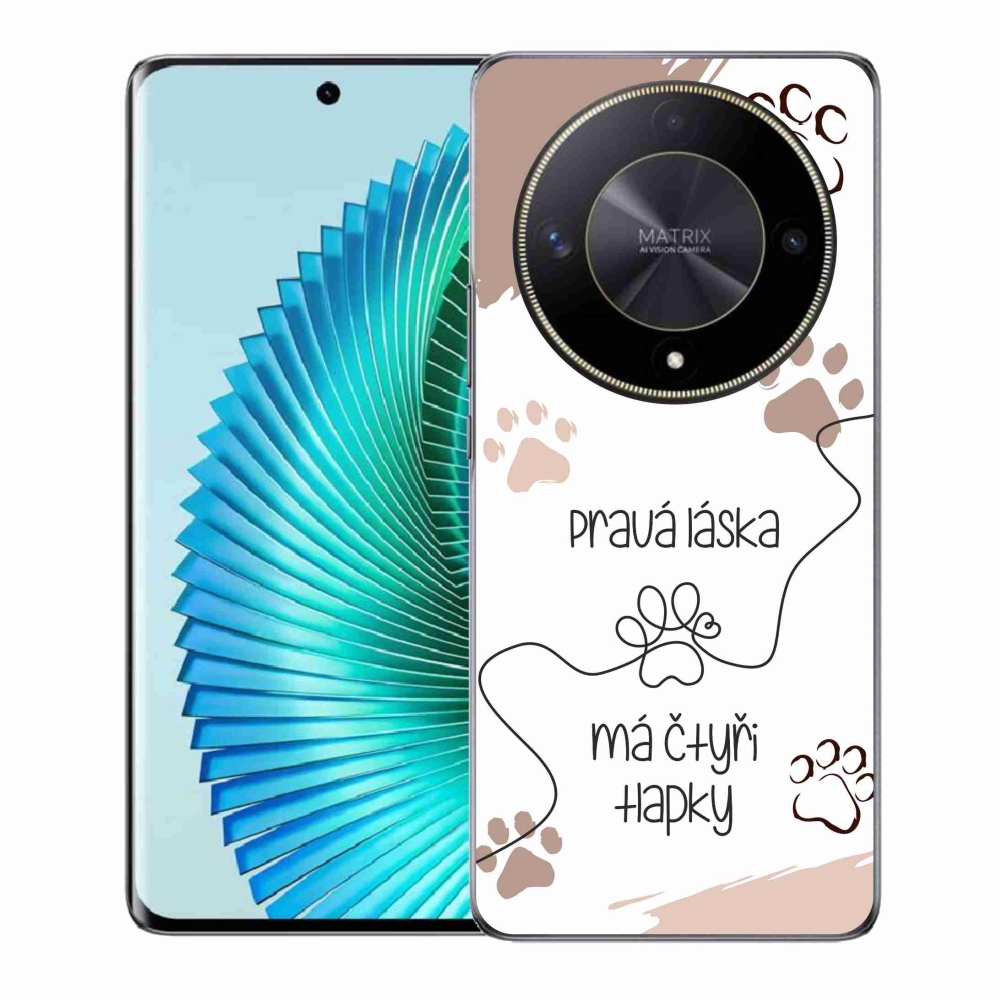 Gelový kryt mmCase na Honor Magic 6 Lite 5G - psí motiv 1 bílé pozadí