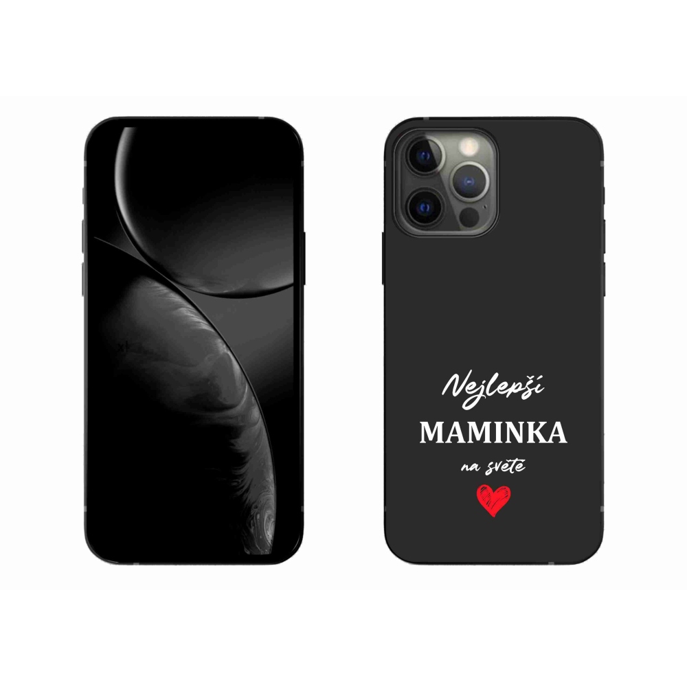 Gelový kryt mmCase na iPhone 13 Pro Max 6.7 - nejlepší maminka 1 černé pozadí