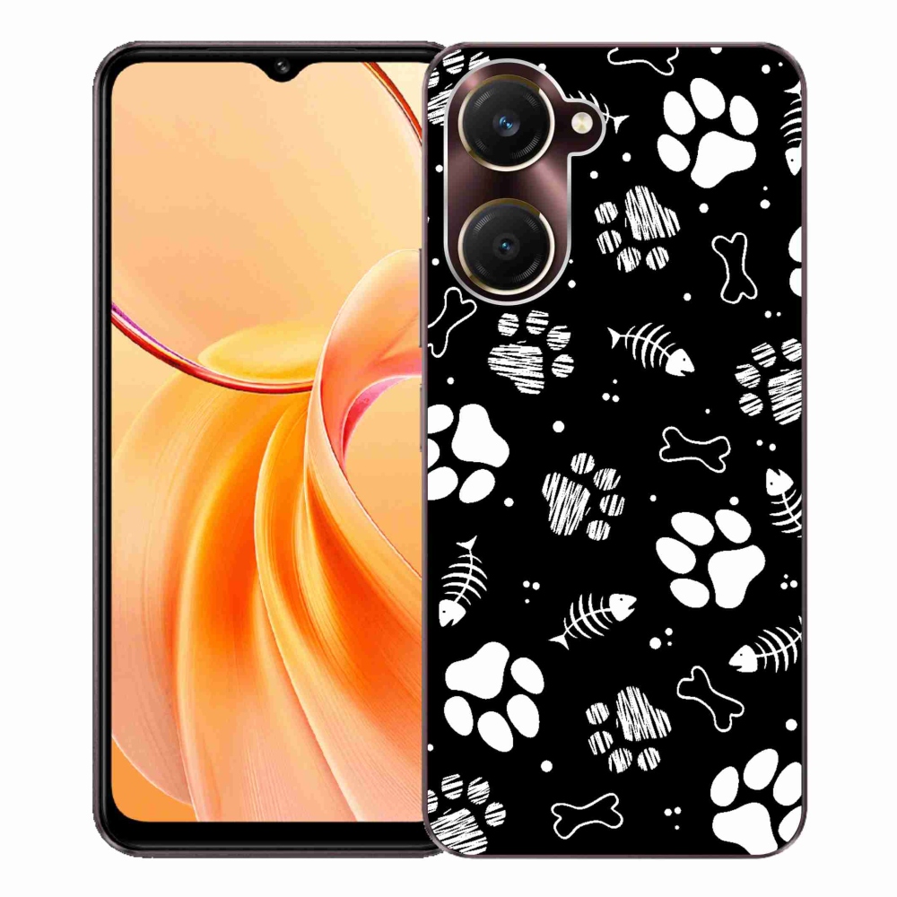 Gelový kryt mmCase na Vivo Y28s 5G - psí tlapky