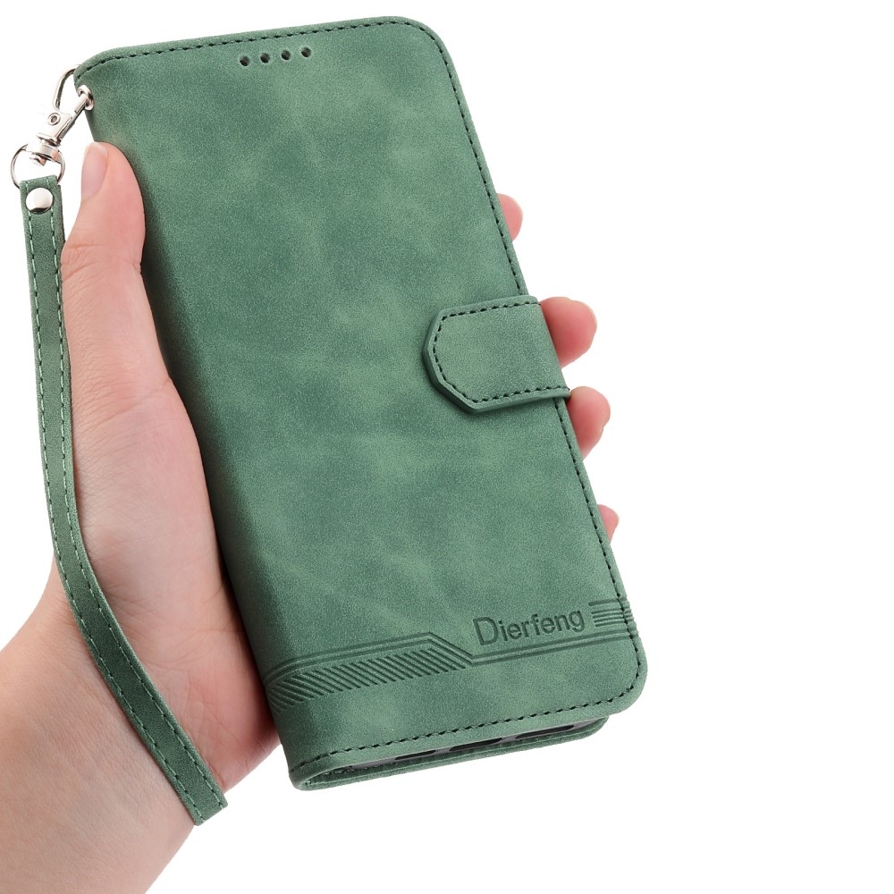 DIERFENG knížkové pouzdro na Xiaomi Redmi Note 14 - zelené