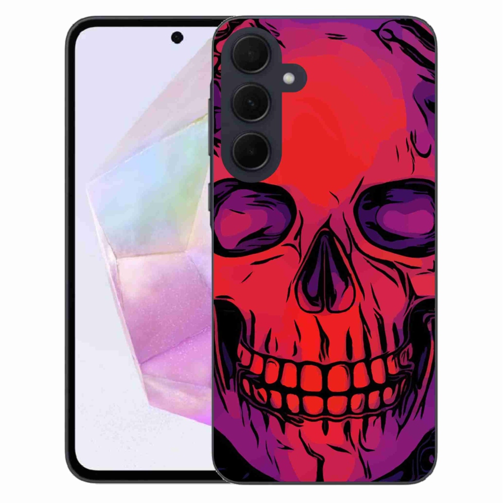 Gelový obal mmCase na Samsung Galaxy A35 5G - lebka