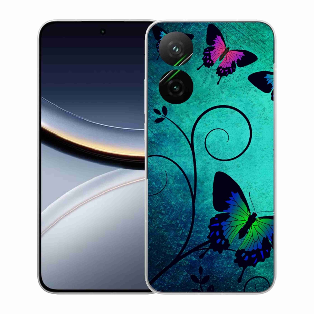 Gelový kryt mmCase na Xiaomi Poco F7 5G - barevní motýli