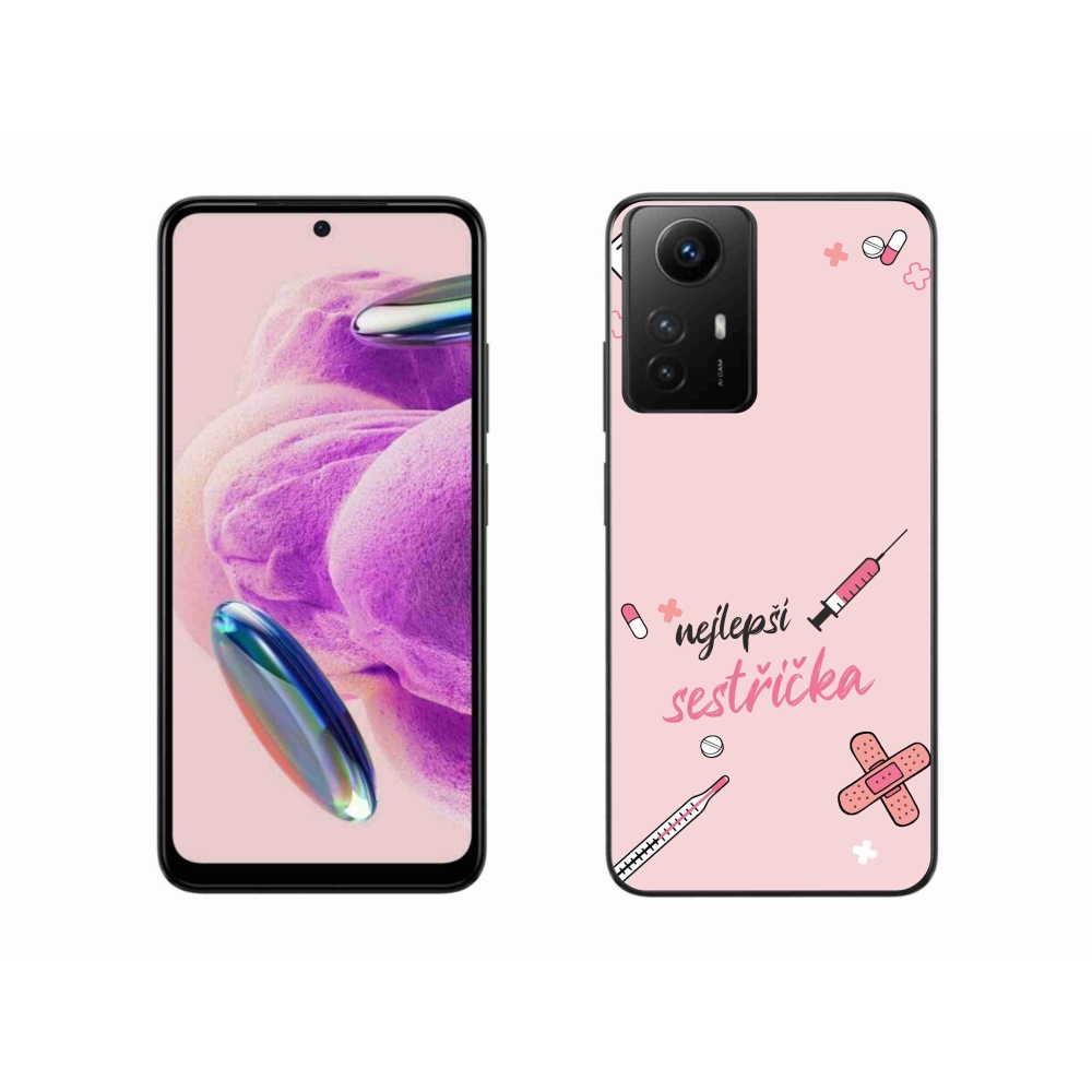Gelový kryt mmCase na Xiaomi Redmi Note 12S - nejlepší sestřička růžové pozadí