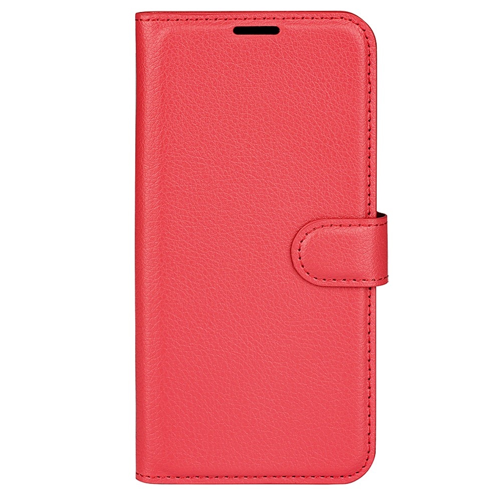Litchi knížkové pouzdro na Xiaomi 14 - červené