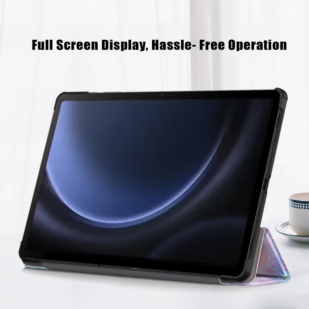 Print chytré zavírací pouzdro na Samsung Galaxy Tab S9 FE+ - abstraktní vzor