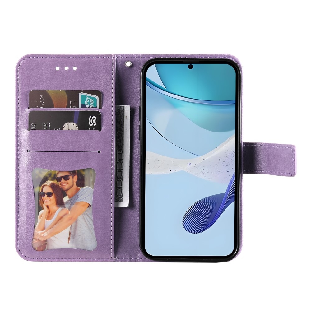 Mandala knížkové pouzdro na Realme C75 - fialové