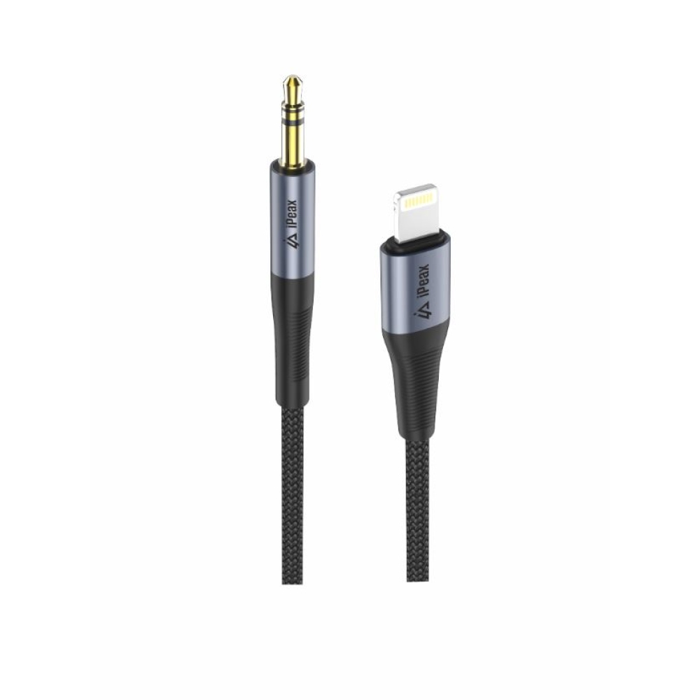 iPEAX Adaptér lightning / 3,5 mm jack 1,5 m - černý