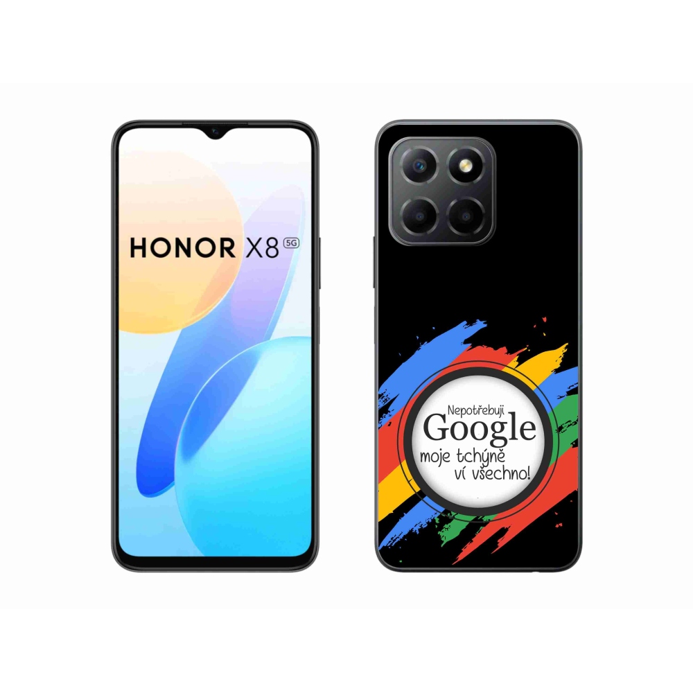Gelový kryt mmCase na Honor X8 5G/Honor 70 Lite 5G - tchýně ví všechno černé pozadí