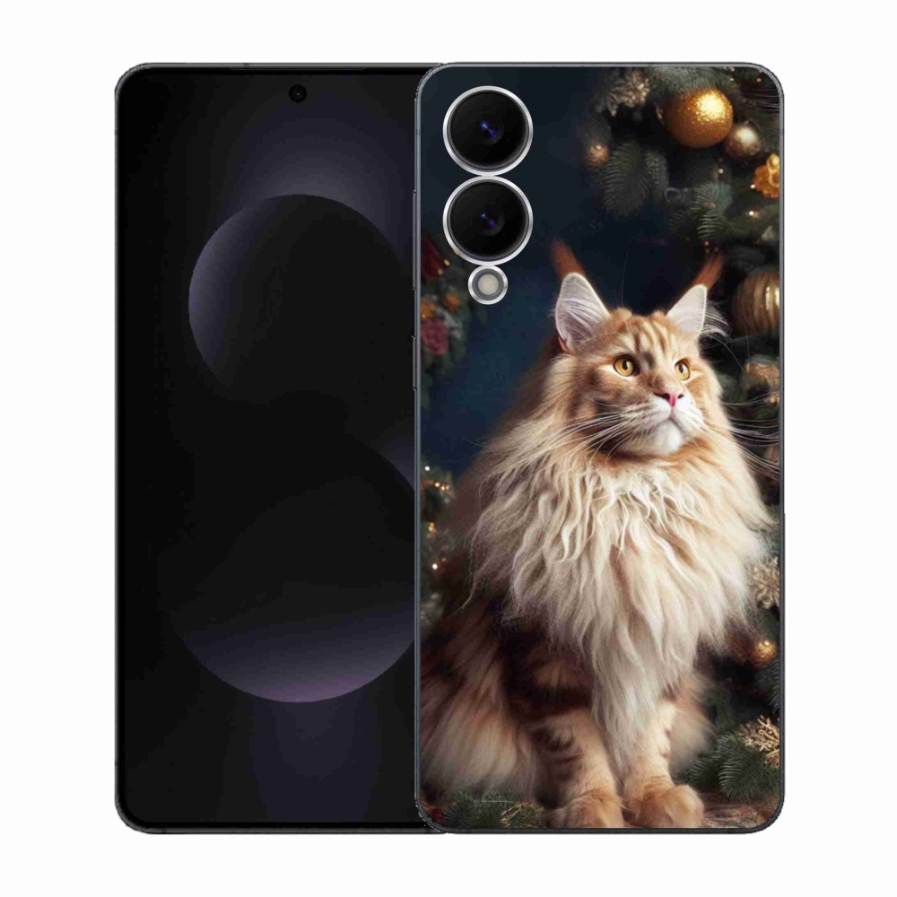 Gelový kryt mmCase na Samsung Galaxy S25 Edge - kočka u stromku