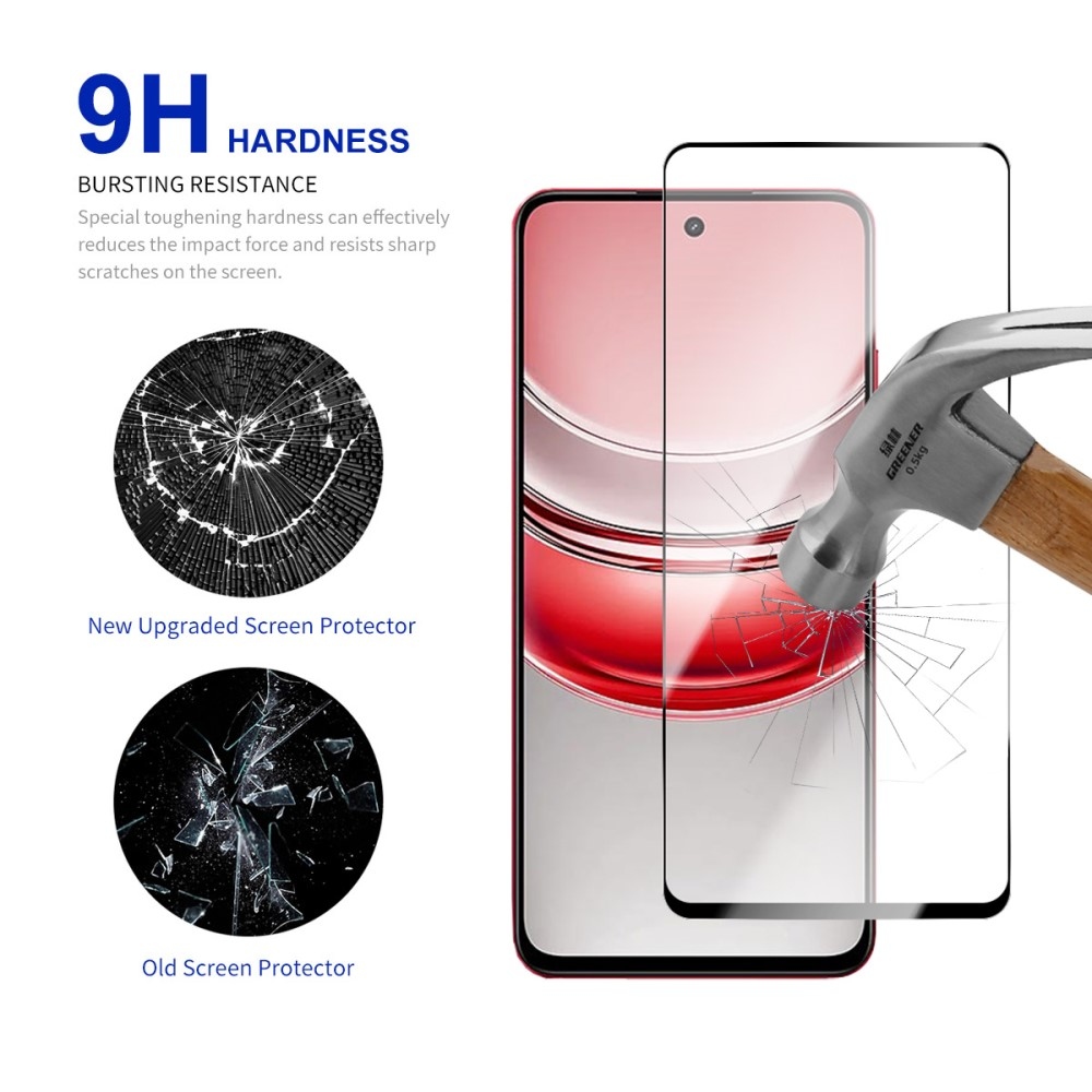 RURI celoplošné tvrzené sklo na mobil Realme 14x 5G