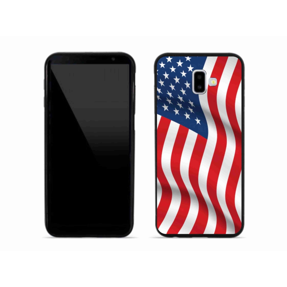 Gelový kryt mmCase na mobil Samsung Galaxy J6 Plus - USA vlajka