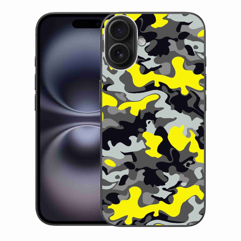 Gelový kryt mmCase na iPhone 16 Plus - maskáčový vzor 6