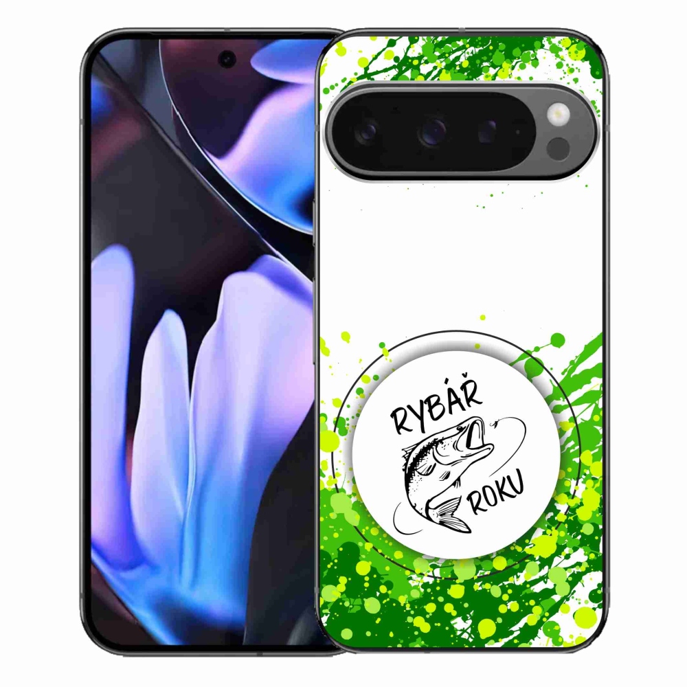 Gelový kryt mmCase na Google Pixel 9 Pro XL - rybář roku bílé pozadí
