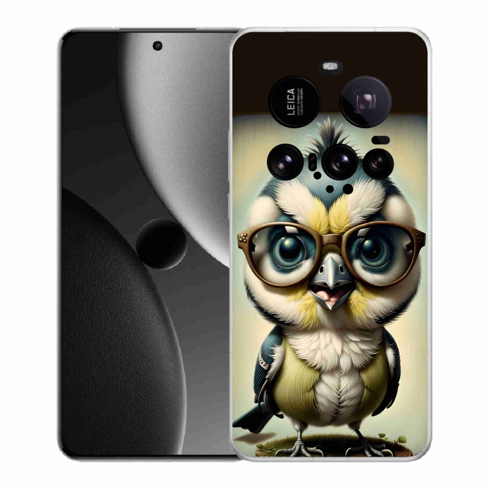 Gelový kryt mmCase na Xiaomi 15 Ultra - mládě s brýlemi