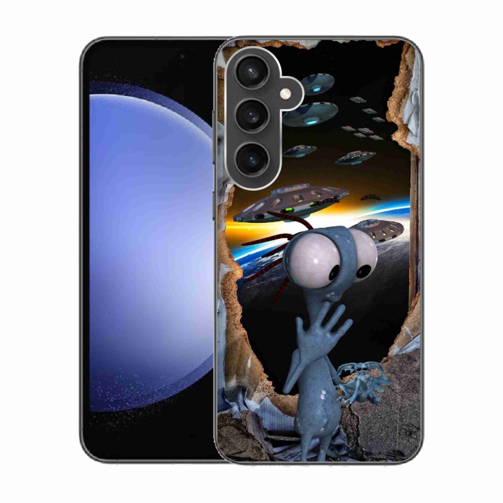 Gelový kryt mmCase na Samsung Galaxy S23 FE - mimozemšťan