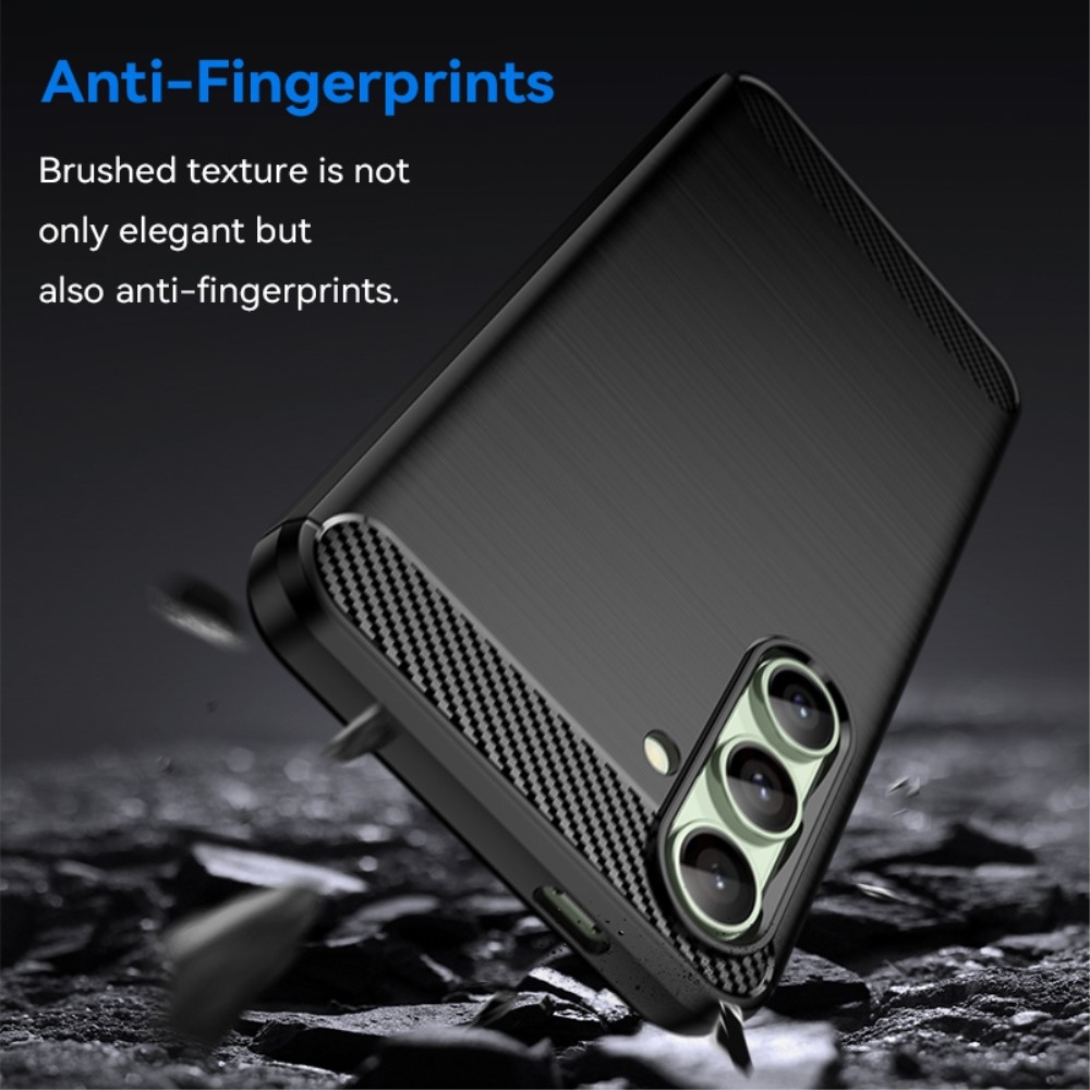 Carbon odolný gelový obal na Samsung Galaxy S24 FE - černý