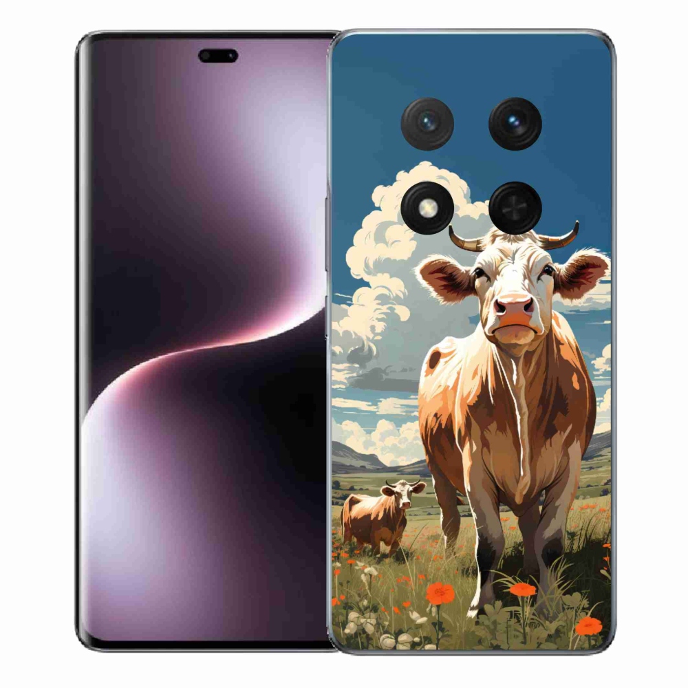 Gelový kryt mmCase na Honor Magic 7 Lite 5G - krávy na louce