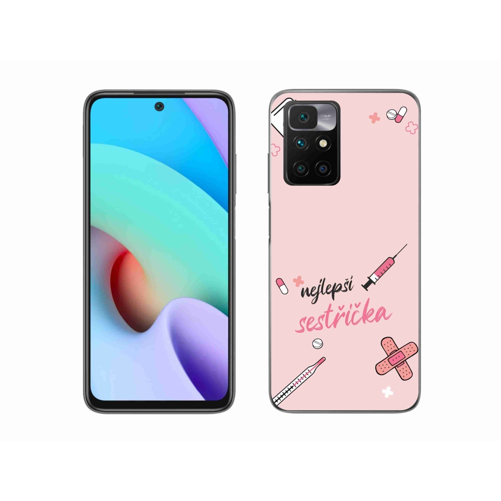 Gelový kryt mmCase na Xiaomi Redmi 10/Redmi 10 (2022) - nejlepší sestřička růžové pozadí