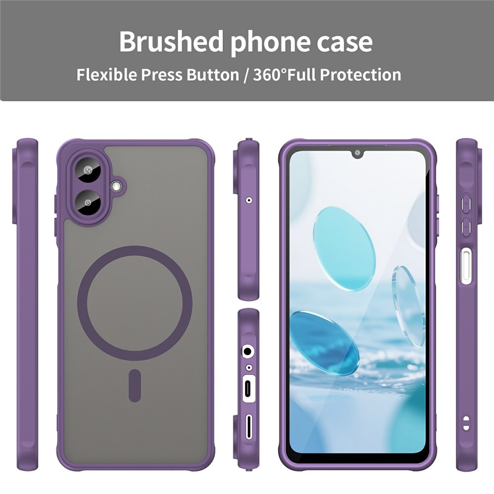 Case matný gelový obal s MagSafe na Samsung Galaxy A07 4G - fialový