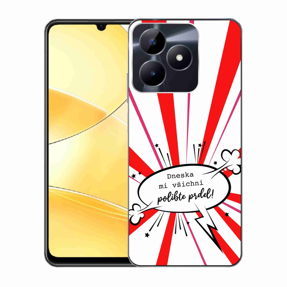 Gelový kryt mmCase na Realme C51/C53 - vtipný text 15 bílé pozadí