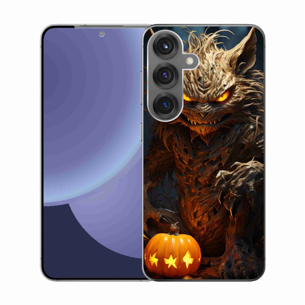 Gelový kryt mmCase na Samsung Galaxy S25 - halloweenská příšera