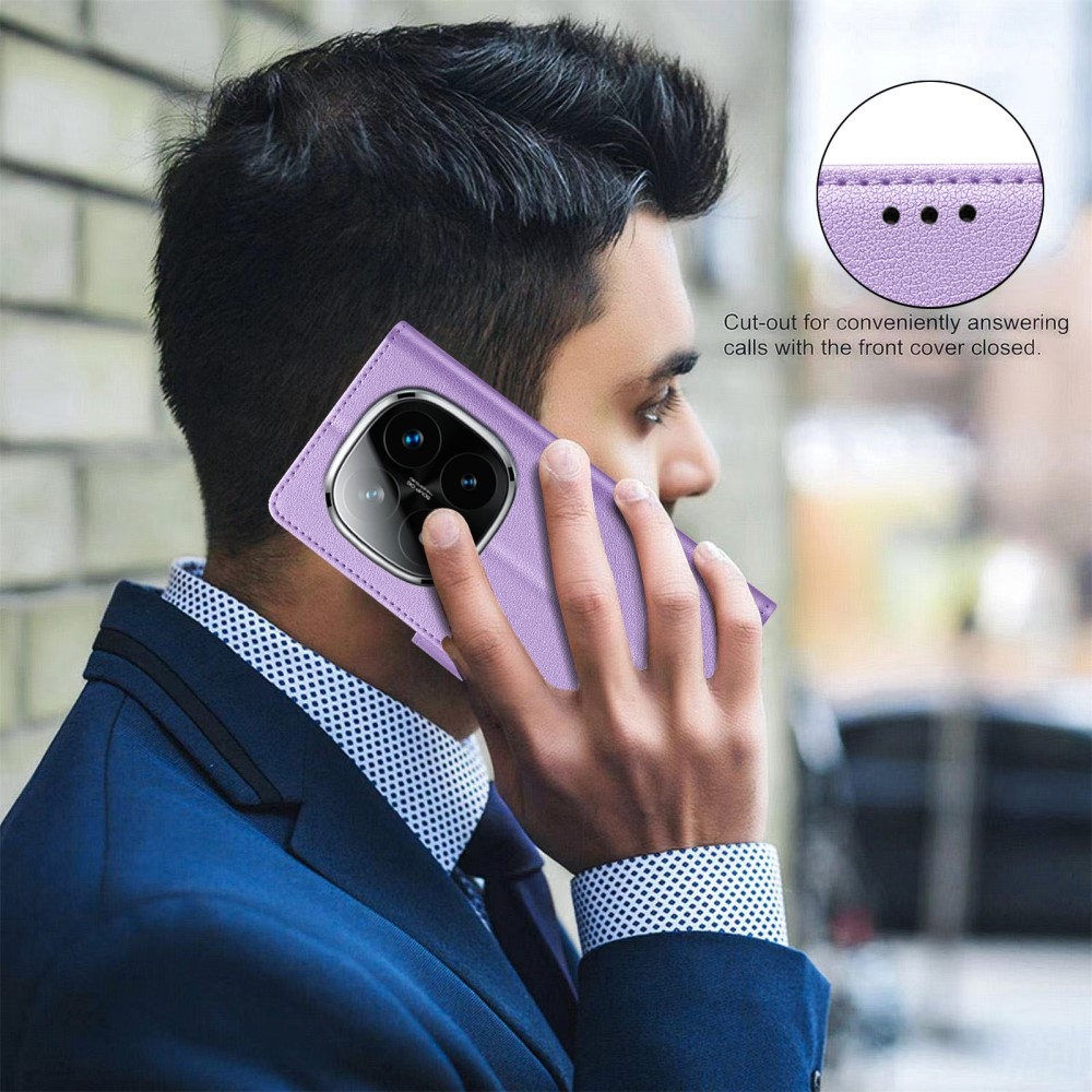 BINFEN knížkové pouzdro na Xiaomi Redmi Note 14 Pro 5G/Poco X7 5G/Note 14 Pro+ 5G - fialové