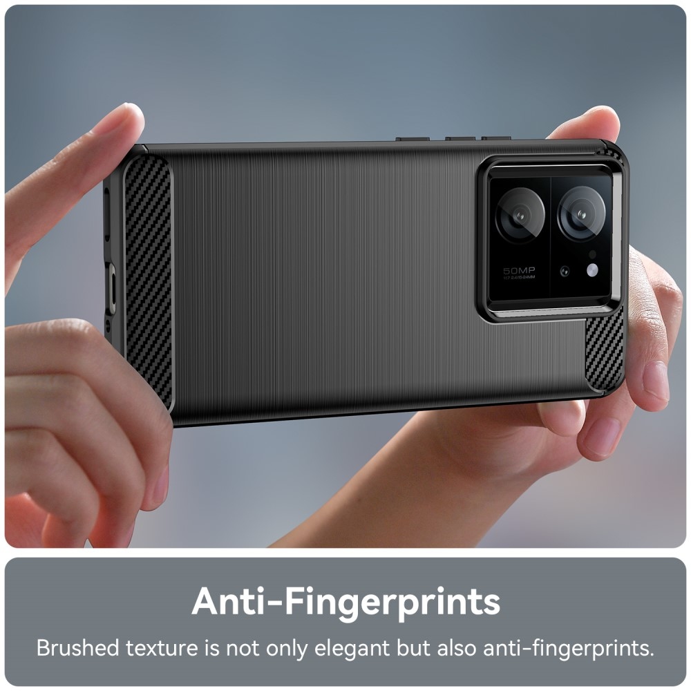 Carbon odolný gelový obal na Xiaomi 13T/13T Pro - černý