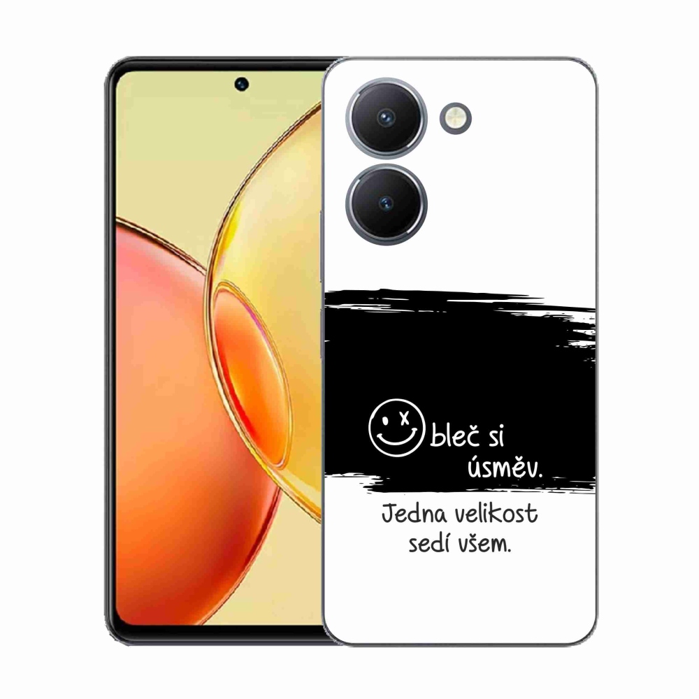 Gelový kryt mmCase na Vivo Y36 - vtipný text 8 černobílé pozadí