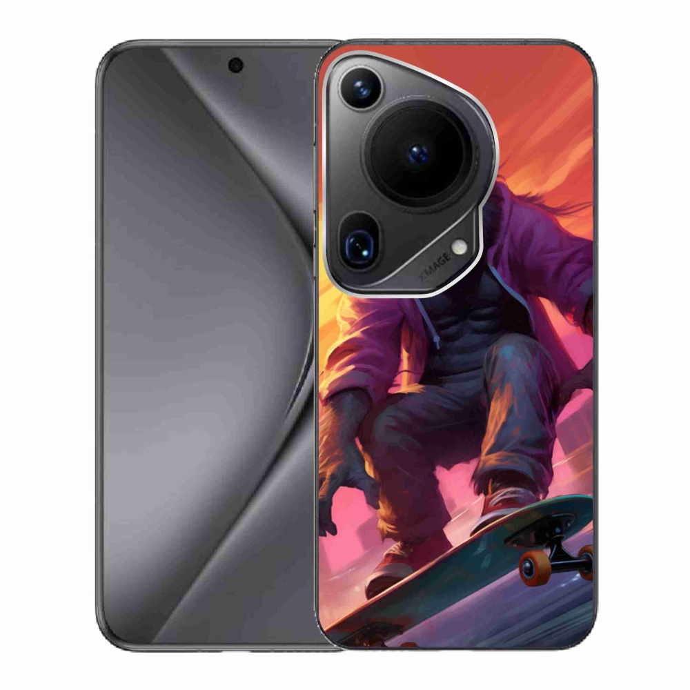 Gelový kryt mmCase na Huawei Pura 70 Ultra - gorila na skateboardu