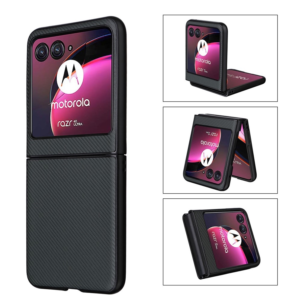 Textury plastový kryt s umělou kůží na Motorola Razr 40 Ultra 5G - zelený