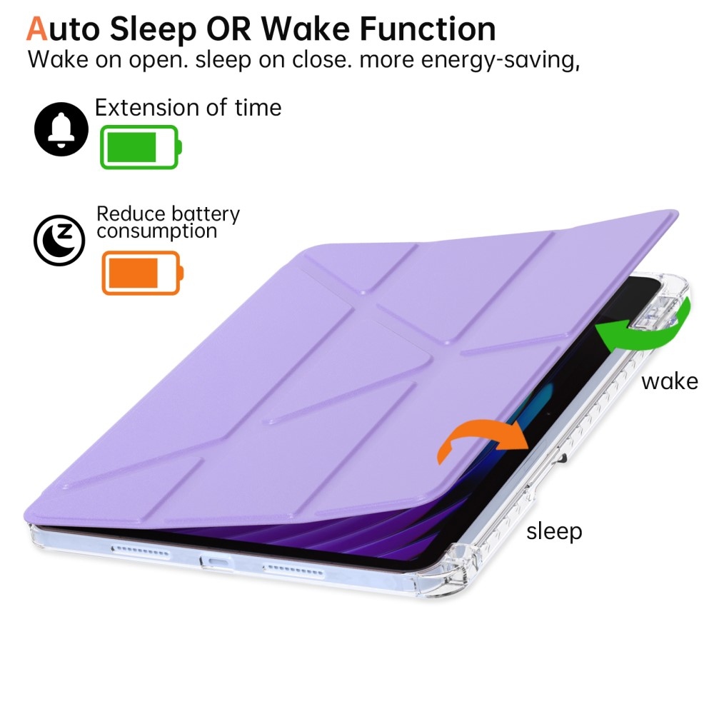 Origami chytré polohovací pouzdro na tablet Xiaomi Pad 7/7 Pro - světlefialové