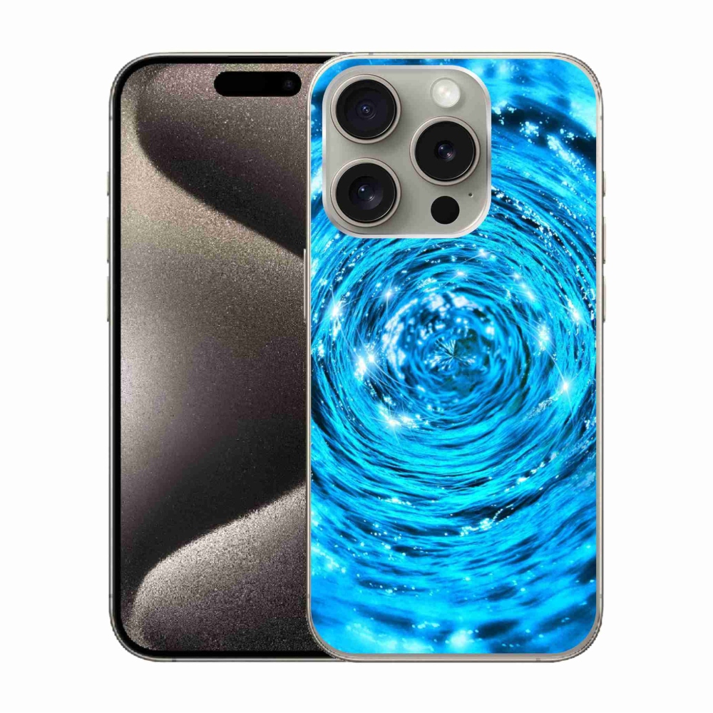 Gelový kryt mmCase na iPhone 15 Pro - vodní vír