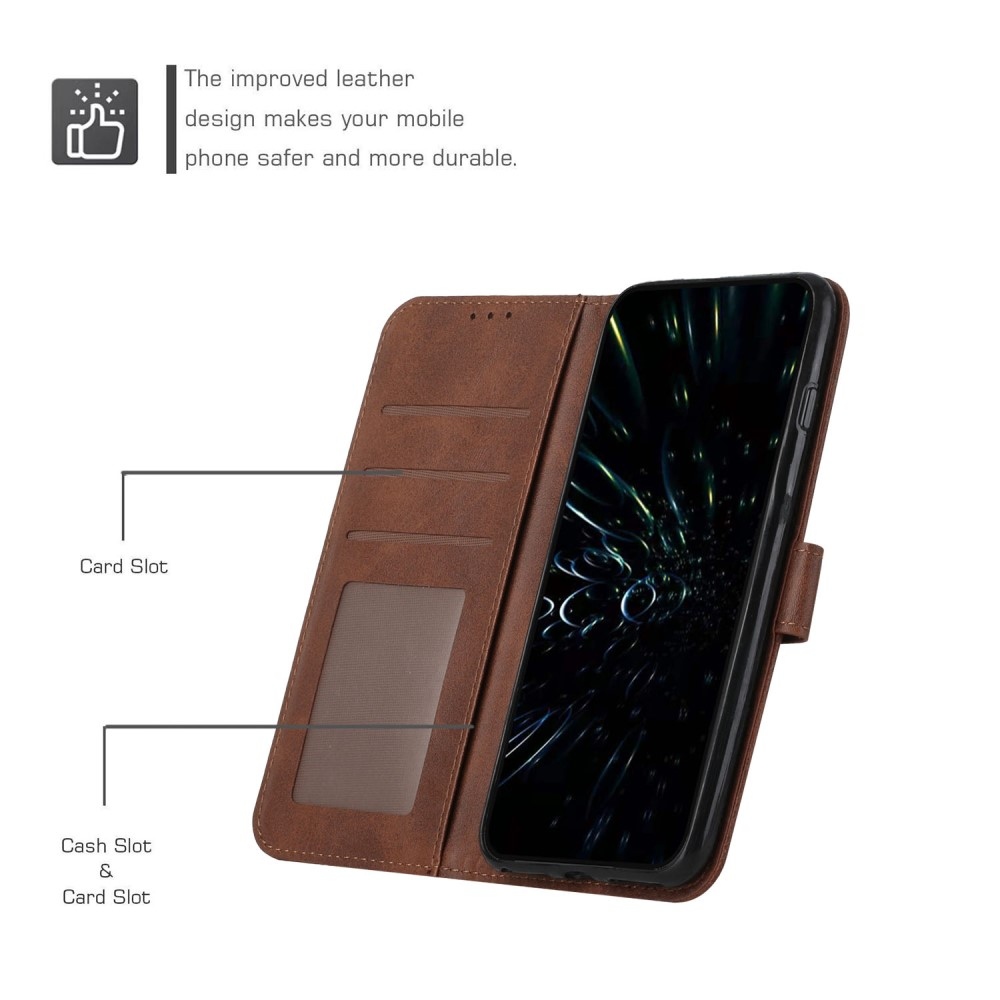 Line knížkové pouzdro na Samsung Galaxy S25 Ultra - hnědé
