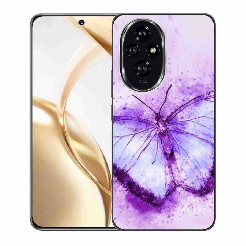 Gelový kryt mmCase na Honor 200 5G - fialový motýl