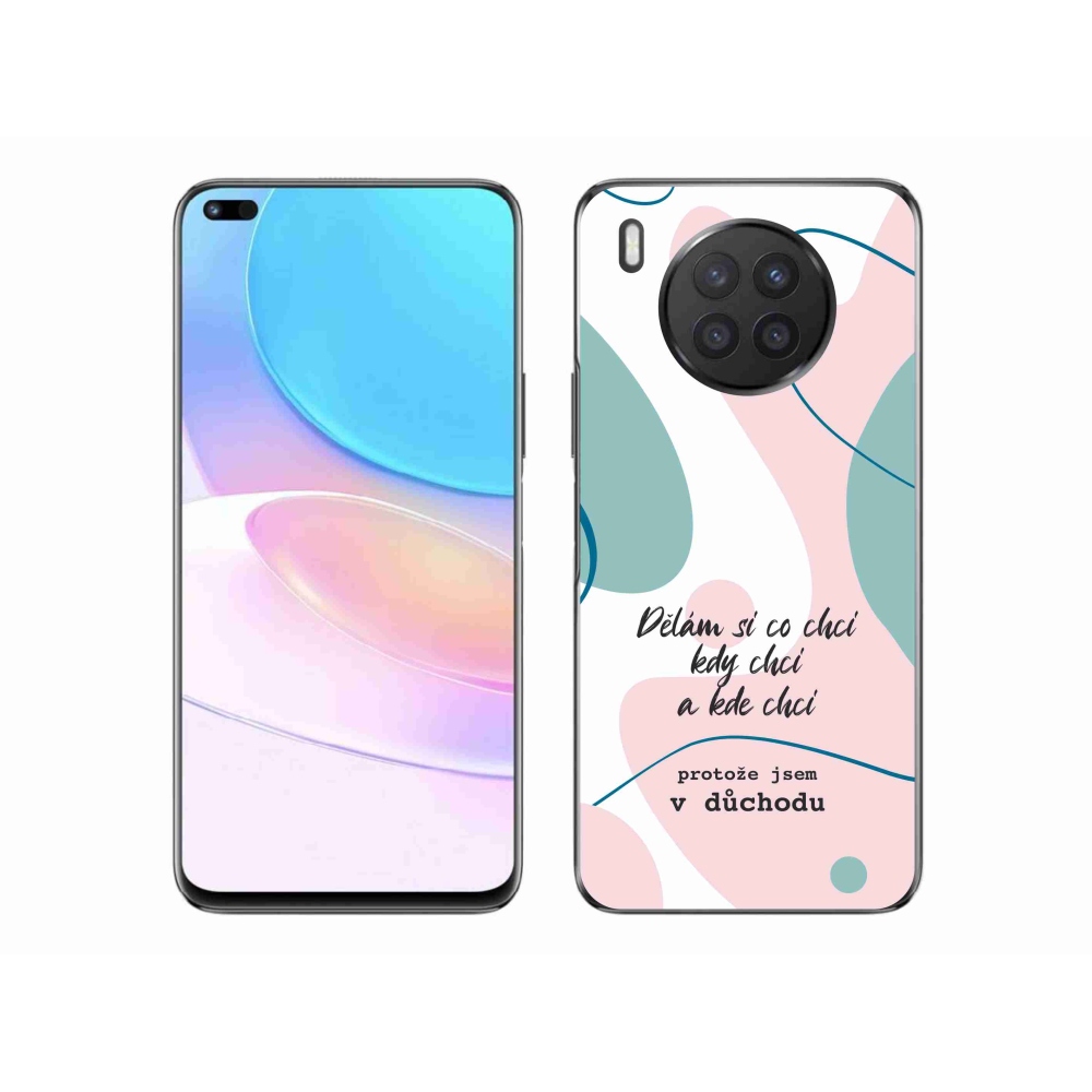 Gelový kryt mmCase na Huawei Nova 8i - vtipný text 10 bílé pozadí