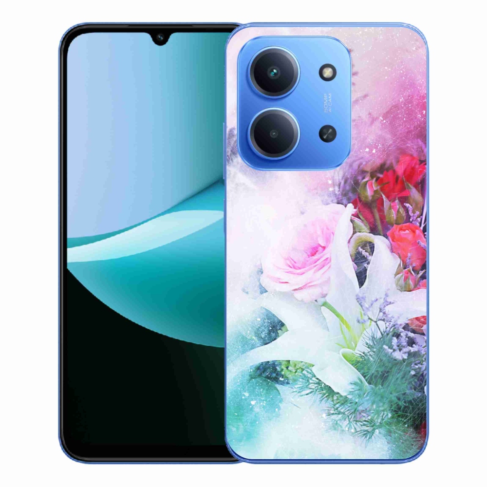 Gelový kryt mmCase na Xiaomi Redmi 15C 4G/5G (173mm) - květiny 4
