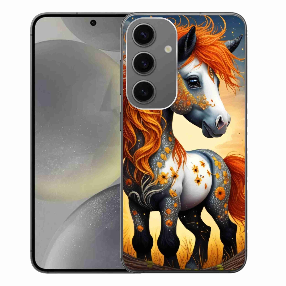 Gelový kryt mmCase na Samsung Galaxy S24+ - barevný poník