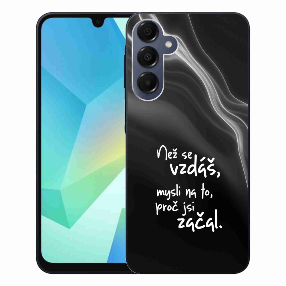 Gelový kryt mmCase na Samsung Galaxy A16 4G/5G - citát 2 černé pozadí