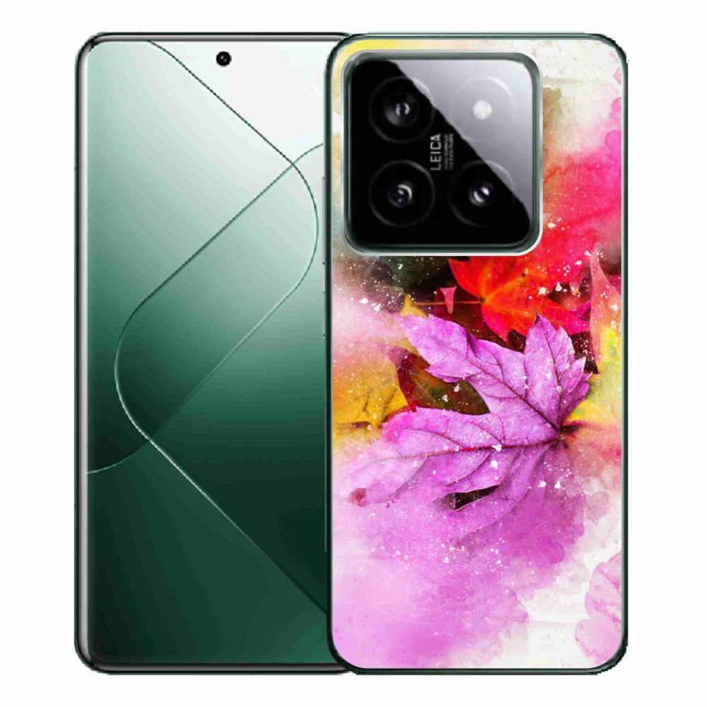 Gelový kryt mmCase na Xiaomi 14 Pro - barevné listy